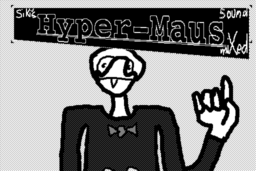 Titelkarte von HyperMouse 4.5 mit gezeichnetem Moderator